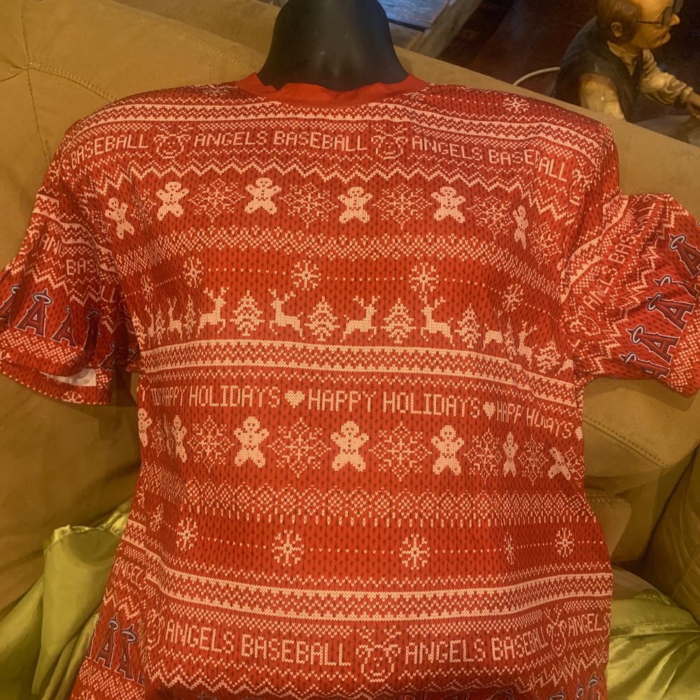 Angels baseball Christmas tee